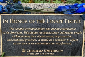 Plaque Commemorating Lenape People