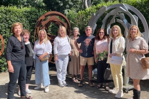 Group visit to an sculptor's studio in the Hamptons